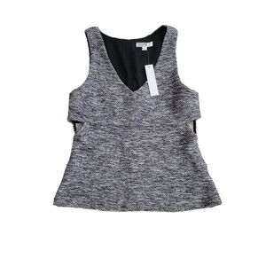 Drew Gray Tweed Side Cutout Top Office Siren Corporate Core 2026 Size M